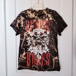 GUNS N ROSES Bleach Graphic Tee Distressed M